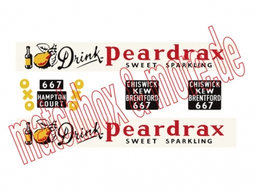 "Peardrax" Decals für LONDON TROLLEYBUS No. 56A