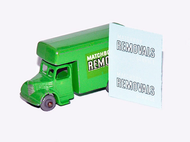 Matchbox 17A Bedford Removals Reproduction Waterslide Transfers Set 